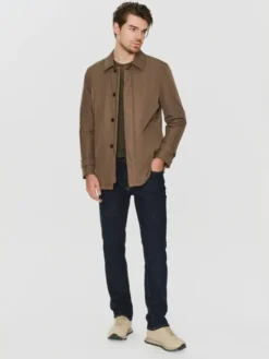 Pako Lorente Płaszcz przejściowy P23WF-7X-010 Brązowy Classic Fit