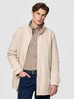 Pako Lorente Płaszcz przejściowy P26SF-7X-002 Beżowy Classic Fit