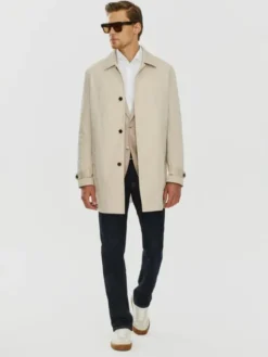 Pako Lorente Płaszcz przejściowy P24SF-7X-001 Beżowy Classic Fit