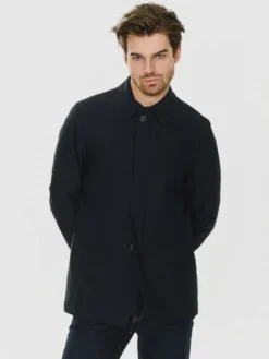 Pako Lorente Płaszcz przejściowy P23WF-7X-010 Granatowy Classic Fit