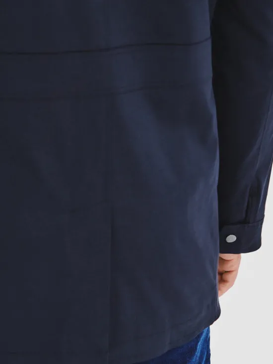 Pako Lorente Płaszcz przejściowy P25WF-7X-008 Granatowy Classic Fit