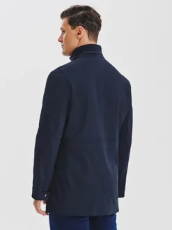 Pako Lorente Płaszcz przejściowy P25WF-7X-008 Granatowy Classic Fit