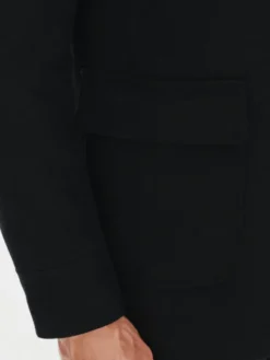 Pako Lorente Płaszcz P24WF-7X-007 Czarny Classic Fit