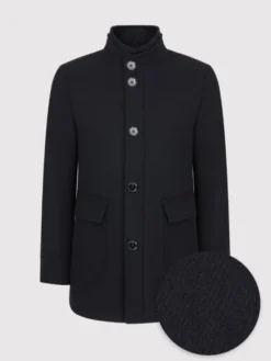 Pako Lorente Płaszcz P24WF-7X-007 Czarny Classic Fit