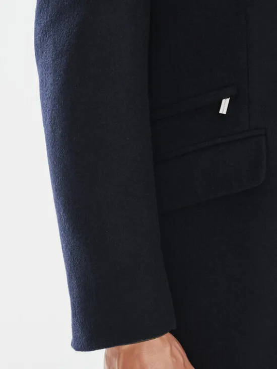 Pako Lorente Płaszcz P24WF-7X-009 Granatowy Classic Fit