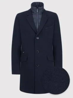Pako Lorente Płaszcz P24WF-7X-009 Granatowy Classic Fit