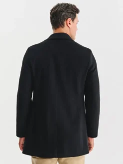 Pako Lorente Płaszcz wełniany P25WF-7X-020 Czarny Classic Fit