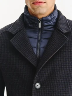 Pako Lorente Płaszcz zimowy P25WF-7X-009 Granatowy Classic Fit