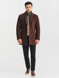 Pako Lorente Płaszcz zimowy P25WF-7X-016 Brązowy Classic Fit