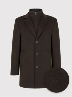 Pako Lorente Płaszcz zimowy P25WF-7X-017 Brązowy Classic Fit