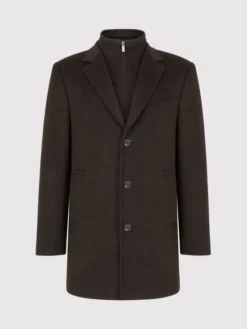 Pako Lorente Płaszcz zimowy P25WF-7X-017 Brązowy Classic Fit