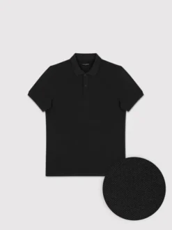 Pako Lorente Polo P26SN-TX-004 Czarny Classic Fit