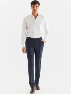 Pako Lorente Spodnie garniturowe P22WP-6G-031 Granatowy Slim Fit