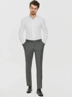 Pako Lorente Spodnie garniturowe P24SF-6G-007 Szary Super Slim Fit