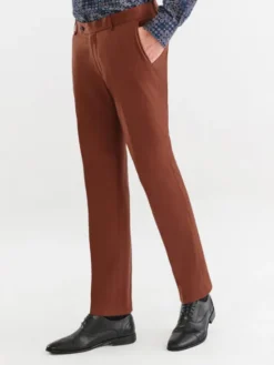 Pako Lorente Spodnie garniturowe P22WF-6G-040 Brązowy Slim Fit