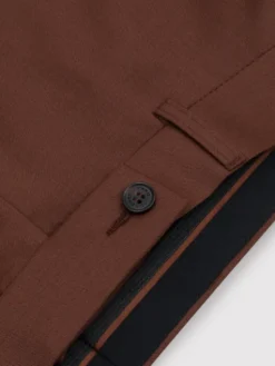 Pako Lorente Spodnie garniturowe P22WF-6G-040 Brązowy Slim Fit