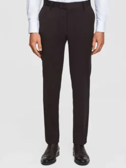 Pako Lorente Spodnie garniturowe P26SF-6G-042 Brązowy Slim Fit