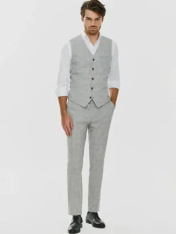 Pako Lorente Spodnie garniturowe P24SF-6G-002 Szary Slim Fit