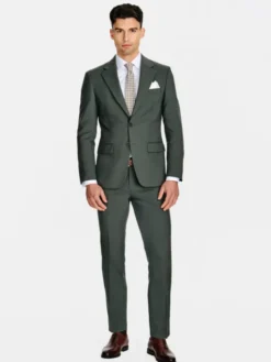 Pako Lorente Spodnie garniturowe P26SP-6G-015 Zielony Slim Fit