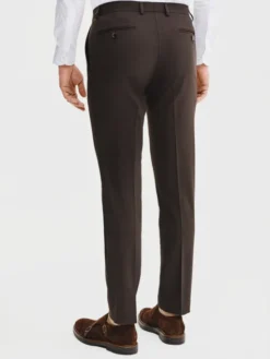Pako Lorente Spodnie garniturowe P25SF-6G-004 Brązowy Slim Fit