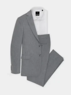 Pako Lorente Spodnie garniturowe P22SF-6G-007 Szary Slim Fit