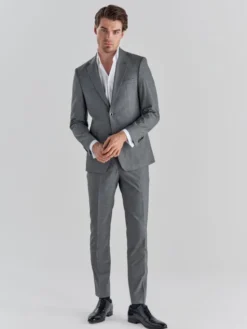 Pako Lorente Spodnie garniturowe P22SF-6G-007 Szary Slim Fit
