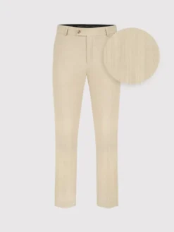 Pako Lorente Spodnie garniturowe P26SP-6G-022 Beżowy Slim Fit