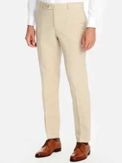 Pako Lorente Spodnie garniturowe P26SP-6G-022 Beżowy Slim Fit