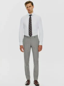 Pako Lorente Spodnie garniturowe P24SF-6G-009 Szary Super Slim Fit