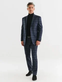 Pako Lorente Spodnie garniturowe P23WP-6G-005 Granatowy Slim Fit
