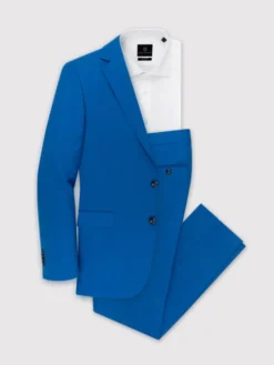 Pako Lorente Spodnie garniturowe P22SF-6G-020 Niebieski Slim Fit