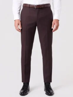 Pako Lorente Spodnie garniturowe P26WP-6G-005 Bordowy Slim Fit