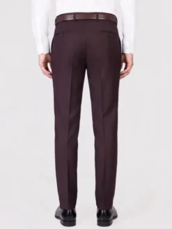 Pako Lorente Spodnie garniturowe P26WP-6G-005 Bordowy Slim Fit