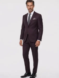 Pako Lorente Spodnie garniturowe P26WP-6G-005 Bordowy Slim Fit