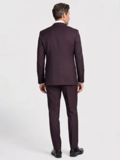 Pako Lorente Spodnie garniturowe P26WP-6G-005 Bordowy Slim Fit