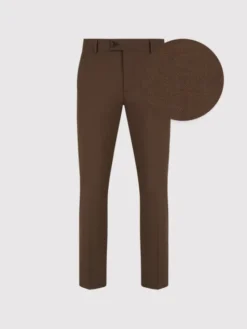 Pako Lorente Spodnie garniturowe P25SF-6G-028 Brązowy Slim Fit