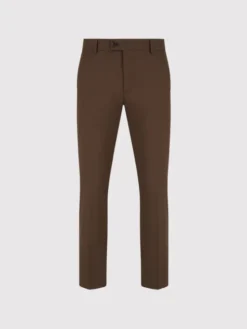 Pako Lorente Spodnie garniturowe P25SF-6G-028 Brązowy Slim Fit