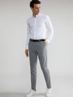 Pako Lorente Spodnie garniturowe P22SF-6G-008 Szary Slim Fit