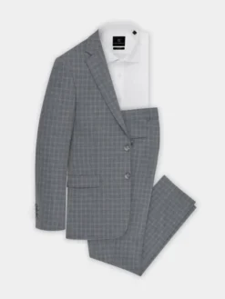 Pako Lorente Spodnie garniturowe P22SF-6G-008 Szary Slim Fit
