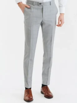 Pako Lorente Spodnie garniturowe P23SP-6G-015 Szary Slim Fit