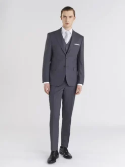 Pako Lorente Spodnie garniturowe P24SF-6G-020 Szary Slim Fit