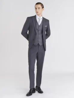 Pako Lorente Spodnie garniturowe P24SF-6G-020 Szary Slim Fit