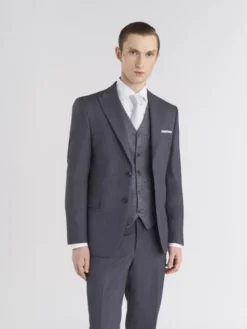 Pako Lorente Spodnie garniturowe P24SF-6G-020 Szary Slim Fit