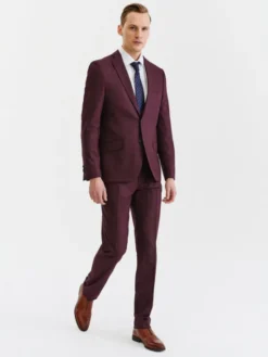 Pako Lorente Spodnie garniturowe P22WF-6G-003 Bordowy Slim Fit