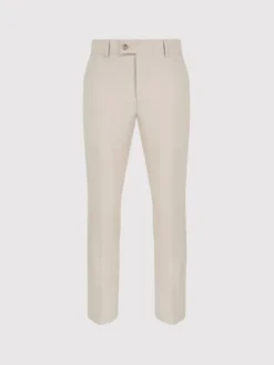 Pako Lorente Spodnie garniturowe P25SF-6G-034 Beżowy Slim Fit