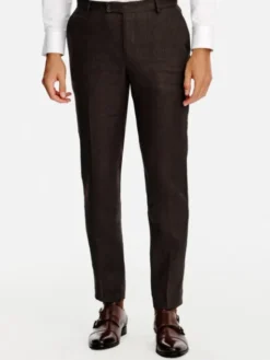 Pako Lorente Spodnie garniturowe P26SP-6G-029 Brązowy Slim Fit