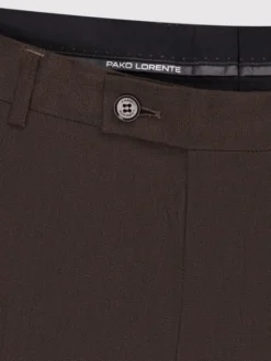Pako Lorente Spodnie garniturowe P26SP-6G-029 Brązowy Slim Fit