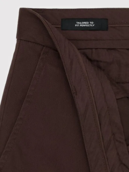 Pako Lorente Spodnie materiałowe P25WB-WX-001 Brązowy Classic Fit