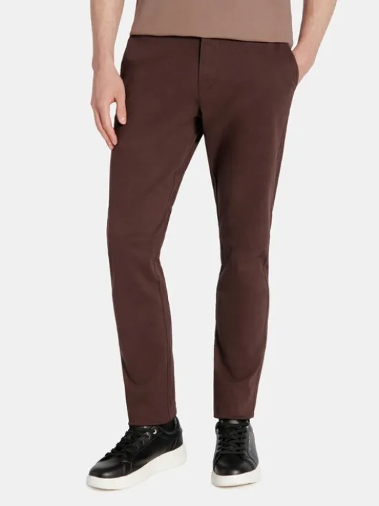 Pako Lorente Spodnie materiałowe P25WB-WX-001 Brązowy Classic Fit