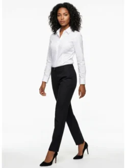 Pako Lorente Spodnie materiałowe B24SB-6G-028 Czarny Slim Fit
